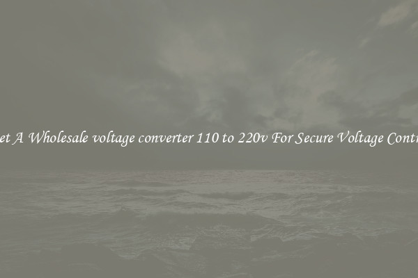 Get A Wholesale voltage converter 110 to 220v For Secure Voltage Control