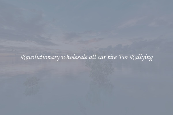 Revolutionary wholesale all car tire For Rallying