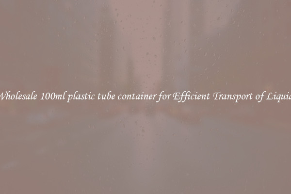 Wholesale 100ml plastic tube container for Efficient Transport of Liquids