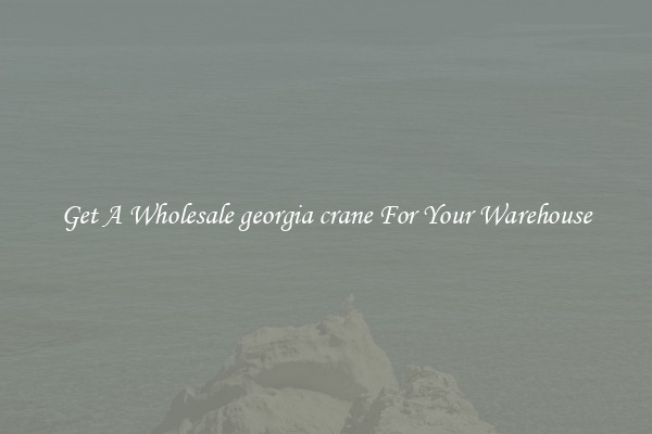 Get A Wholesale georgia crane For Your Warehouse