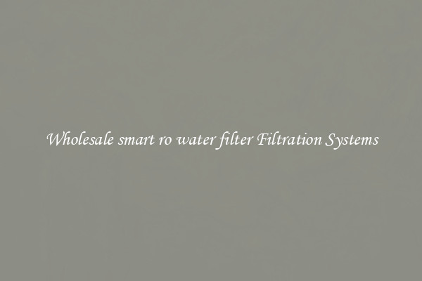 Wholesale smart ro water filter Filtration Systems