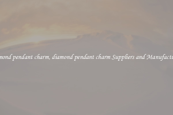 diamond pendant charm, diamond pendant charm Suppliers and Manufacturers