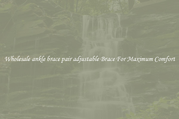 Wholesale ankle brace pair adjustable Brace For Maximum Comfort