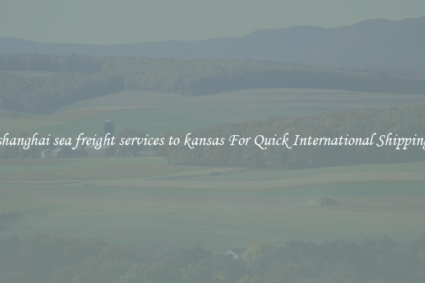 shanghai sea freight services to kansas For Quick International Shipping