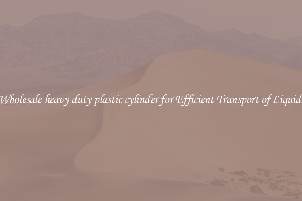 Wholesale heavy duty plastic cylinder for Efficient Transport of Liquids