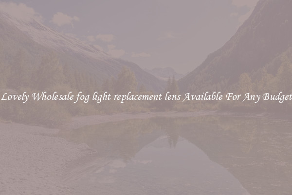 Lovely Wholesale fog light replacement lens Available For Any Budget