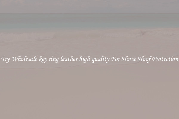 Try Wholesale key ring leather high quality For Horse Hoof Protection