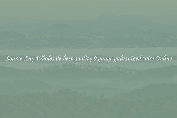 Source Any Wholesale best quality 9 gauge galvanized wire Online