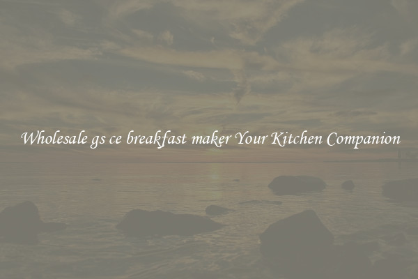 Wholesale gs ce breakfast maker Your Kitchen Companion